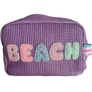 OMG ACCESSORIES "BEACH" STRAW POUC
